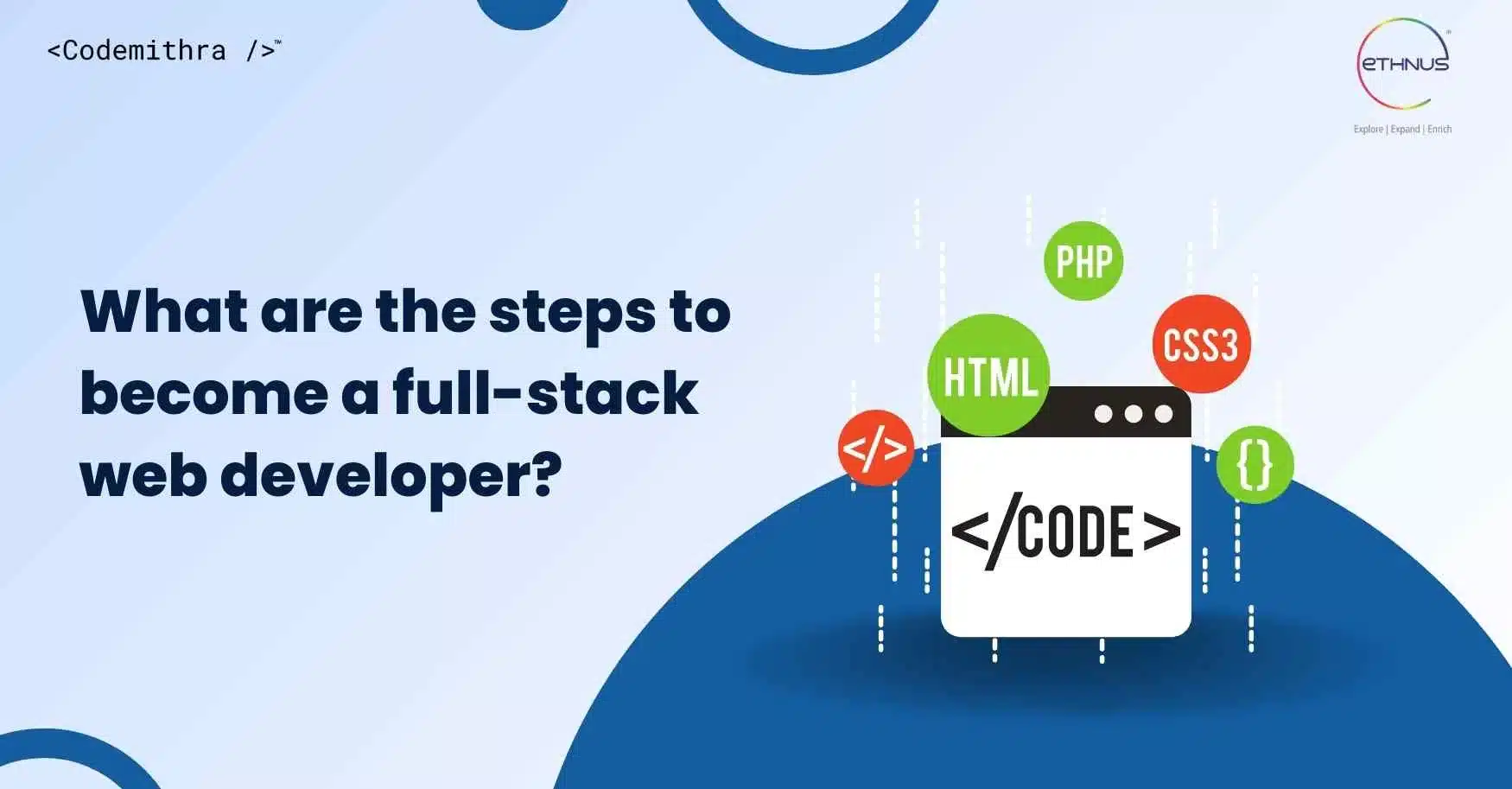What are the steps to become a full-stack web developer?