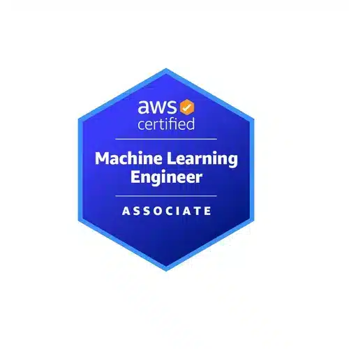 Official AWS Certified Machine Learning Engineer Associate badge from Amazon Web Services