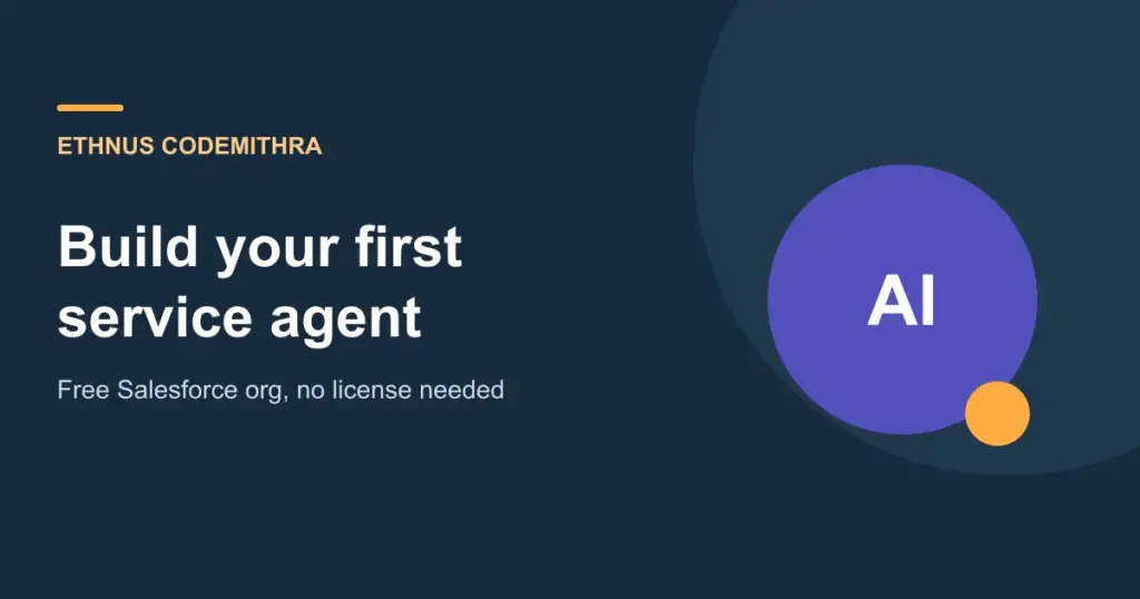 Build your first service agent. Ethnus Codemithra article cover.