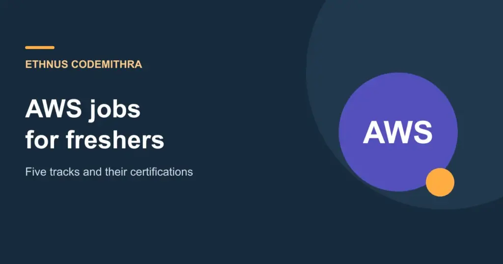 AWS jobs for freshers. Ethnus Codemithra article cover.